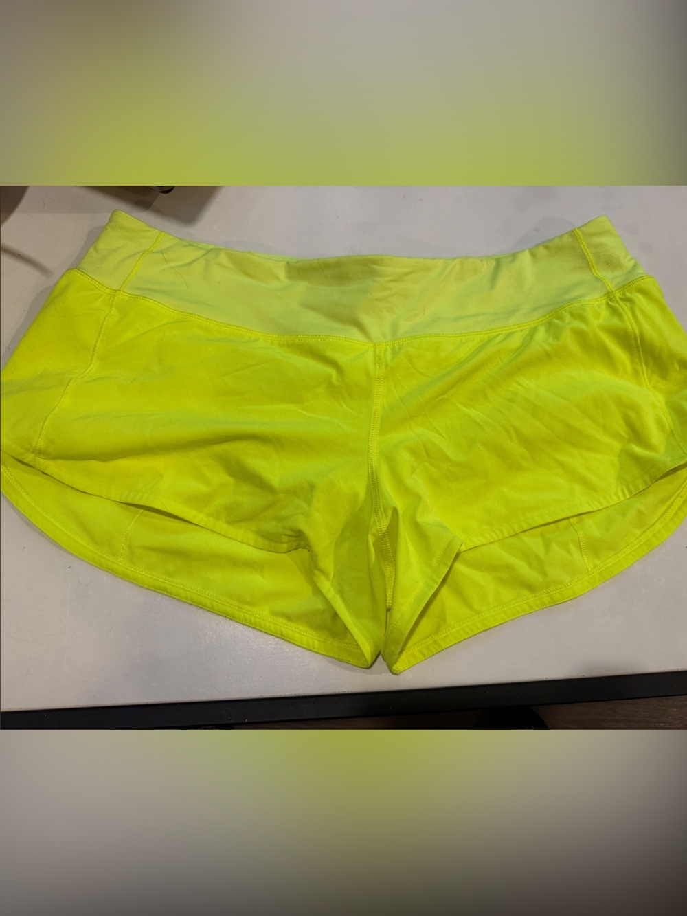 lululemon athletica neon yellow Speed Up Shorts